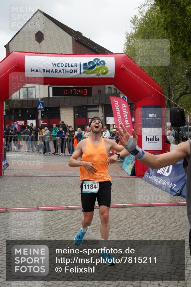 04.05.2025 - 8. Wedeler Halbmarathon Felixshl http://msf.ph/oto/7815211 04.05.2025 11:17:41 Ziel 1184, 1207 meine-sportfotos.de