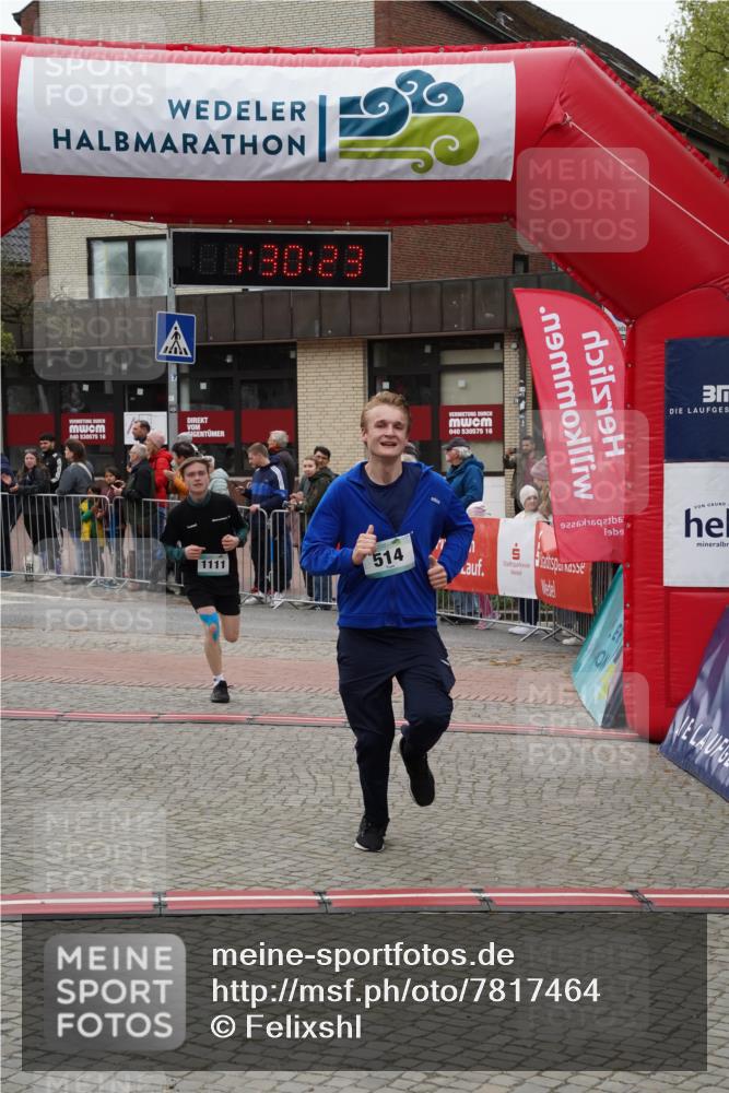 04.05.2025 - 8. Wedeler Halbmarathon Felixshl http://msf.ph/oto/7817464 04.05.2025 11:30:21 Ziel 514, 1111 meine-sportfotos.de