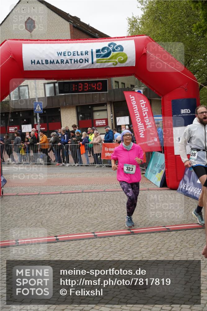 04.05.2025 - 8. Wedeler Halbmarathon Felixshl http://msf.ph/oto/7817819 04.05.2025 11:33:38 Ziel 323, 785, 1128, 1183 meine-sportfotos.de