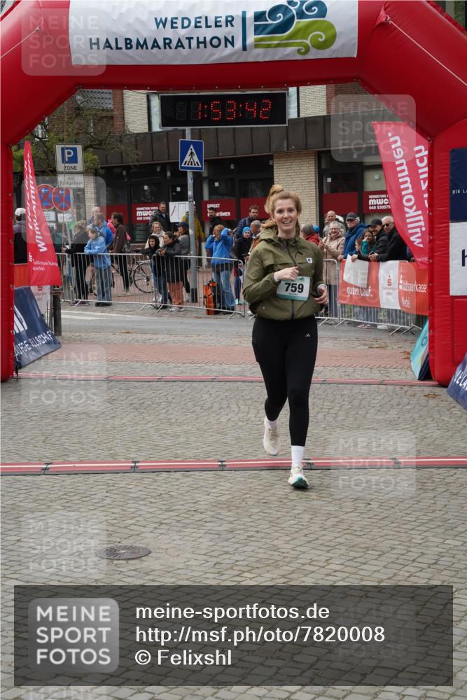 04.05.2025 - 8. Wedeler Halbmarathon Felixshl http://msf.ph/oto/7820008 04.05.2025 11:53:40 Ziel 759 meine-sportfotos.de