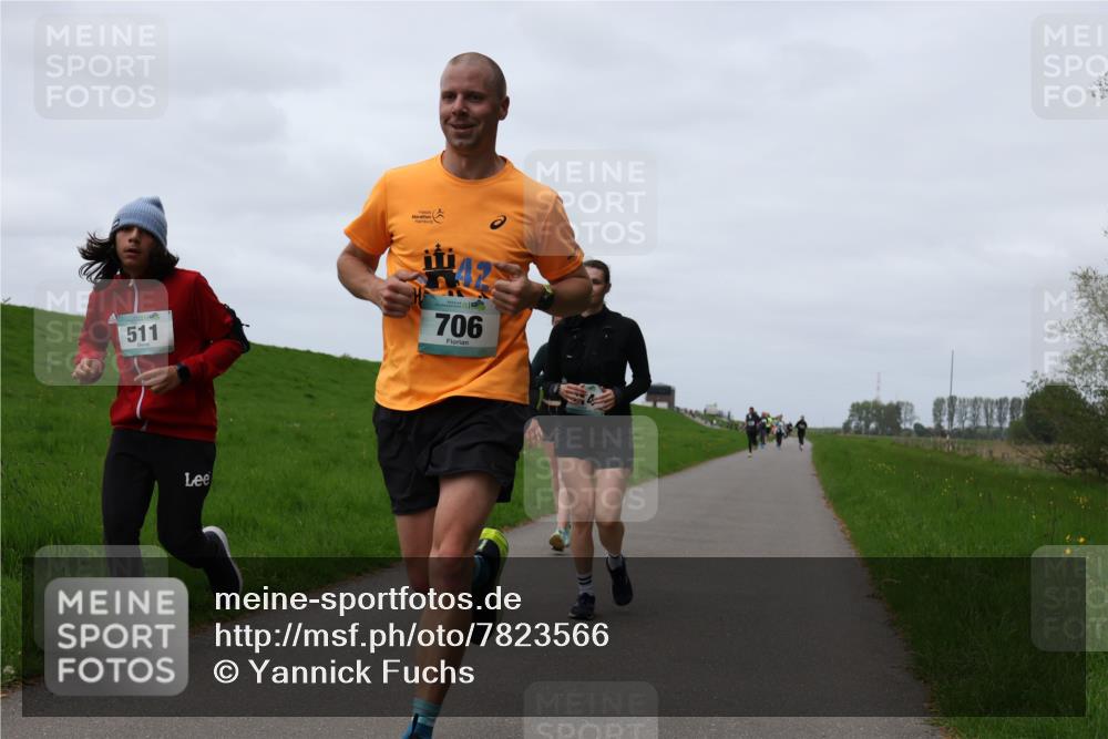 04.05.2025 - 8. Wedeler Halbmarathon Yannick Fuchs http://msf.ph/oto/7823566 04.05.2025 11:30:33 Laufen 511, 706 meine-sportfotos.de