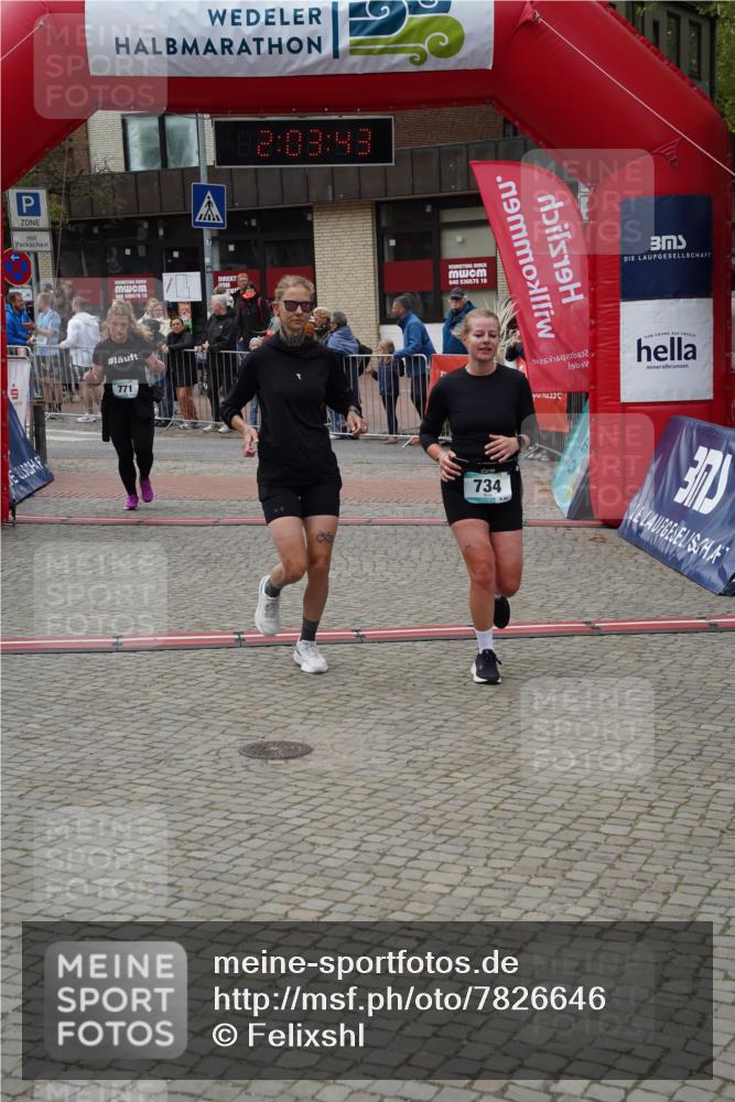 04.05.2025 - 8. Wedeler Halbmarathon Felixshl http://msf.ph/oto/7826646 04.05.2025 12:03:41 Ziel 725, 733, 734, 771 meine-sportfotos.de