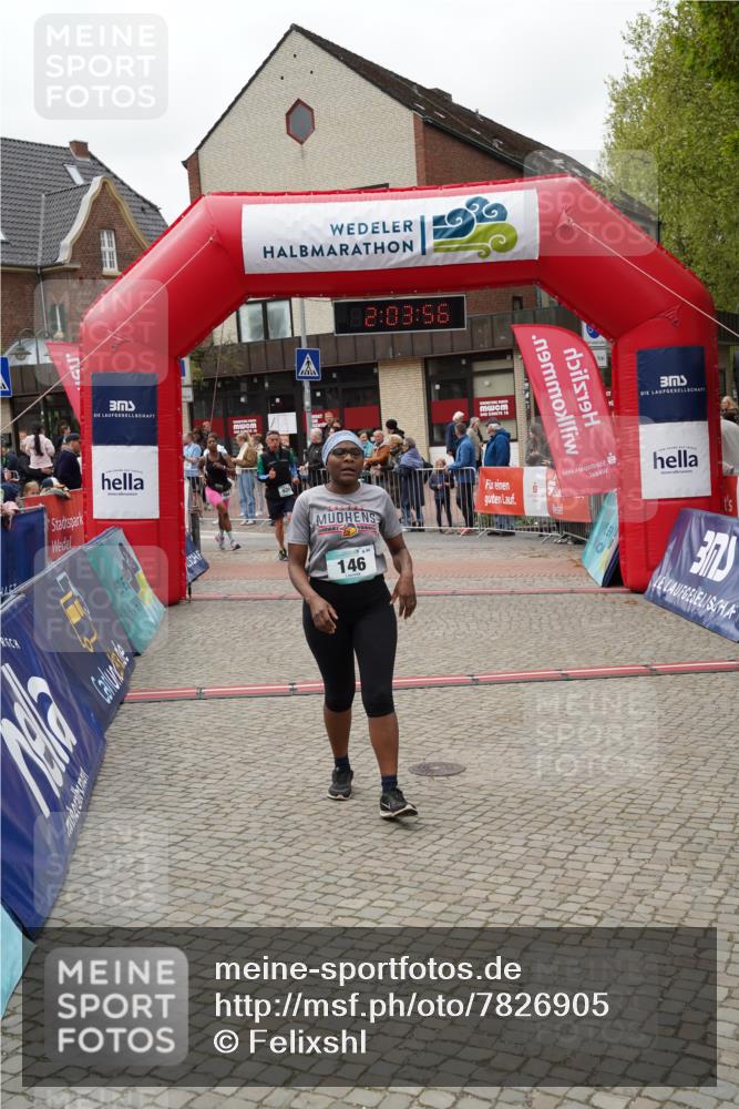 04.05.2025 - 8. Wedeler Halbmarathon Felixshl http://msf.ph/oto/7826905 04.05.2025 12:03:54 Ziel 146, 494, 926 meine-sportfotos.de
