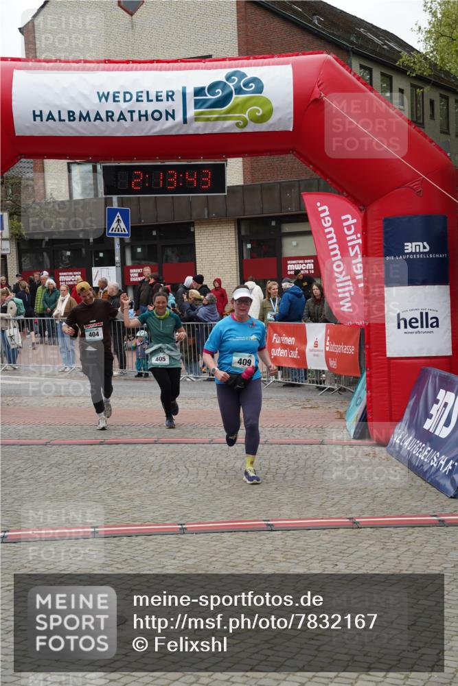 04.05.2025 - 8. Wedeler Halbmarathon Felixshl http://msf.ph/oto/7832167 04.05.2025 12:13:41 Ziel 404, 405, 409 meine-sportfotos.de