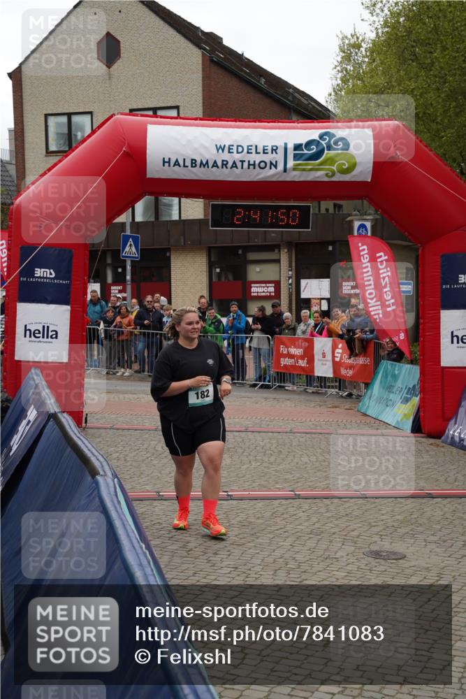 04.05.2025 - 8. Wedeler Halbmarathon Felixshl http://msf.ph/oto/7841083 04.05.2025 12:41:47 Ziel 182 meine-sportfotos.de