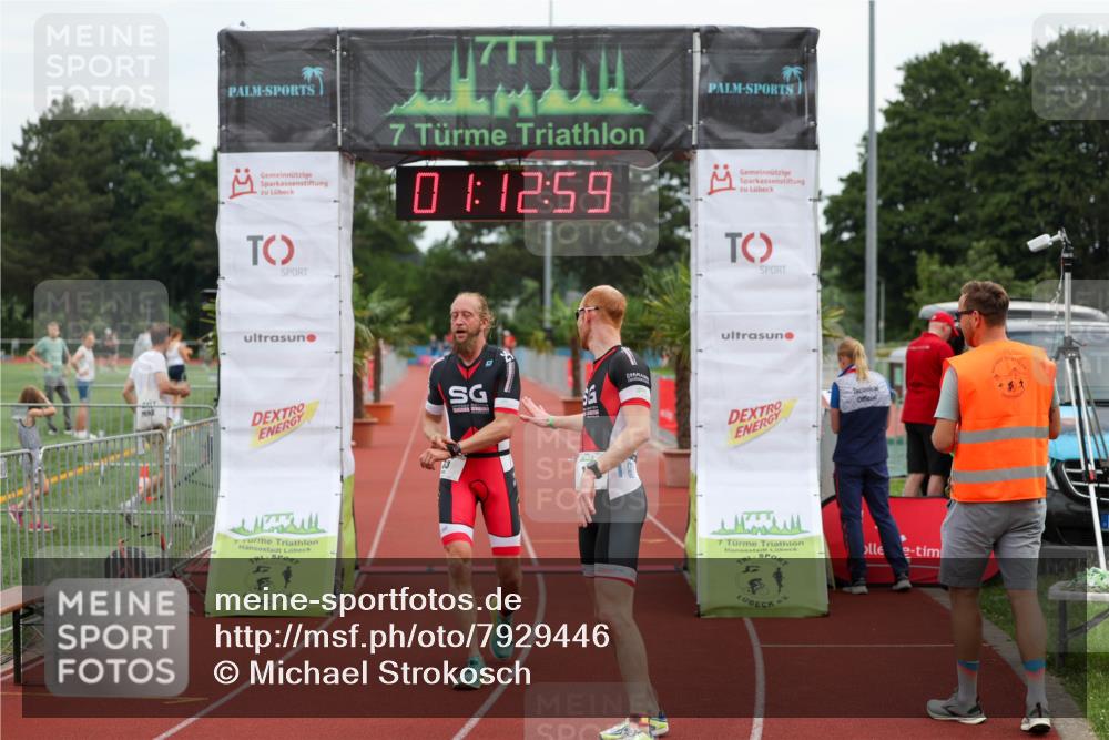 15.06.2025 - 7 Türme Triathlon Michael Strokosch http://msf.ph/oto/7929446 15.06.2025 10:12:59 Ziel 33, 34 meine-sportfotos.de