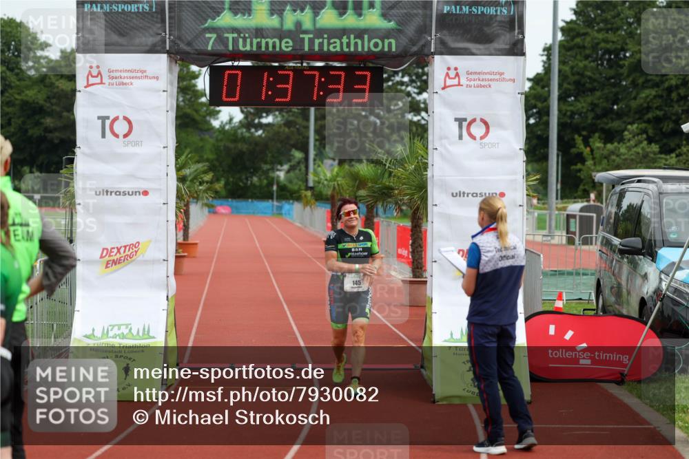 15.06.2025 - 7 Türme Triathlon Michael Strokosch http://msf.ph/oto/7930082 15.06.2025 10:37:33 Ziel 145 meine-sportfotos.de