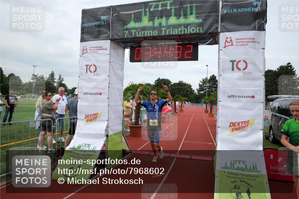 15.06.2025 - 7 Türme Triathlon Michael Strokosch http://msf.ph/oto/7968602 15.06.2025 13:44:31 Ziel 1133 meine-sportfotos.de
