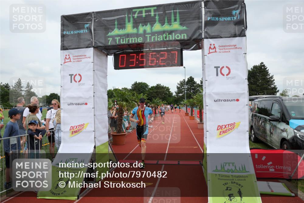 15.06.2025 - 7 Türme Triathlon Michael Strokosch http://msf.ph/oto/7970482 15.06.2025 13:56:27 Ziel 410, 904, 924 meine-sportfotos.de