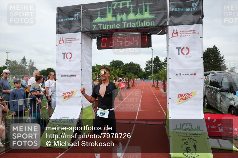 15.06.2025 - 7 Türme Triathlon Michael Strokosch http://msf.ph/oto/7970726 15.06.2025 13:56:46 Ziel 658, 769, 996, 1029 meine-sportfotos.de