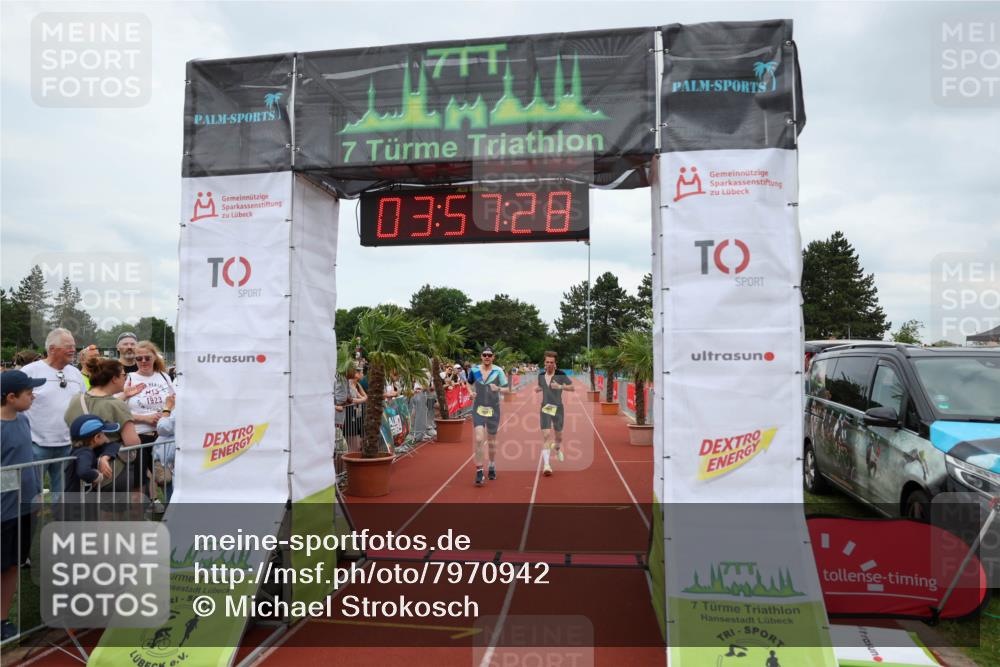 15.06.2025 - 7 Türme Triathlon Michael Strokosch http://msf.ph/oto/7970942 15.06.2025 13:57:28 Ziel 804, 818, 1004, 1153 meine-sportfotos.de