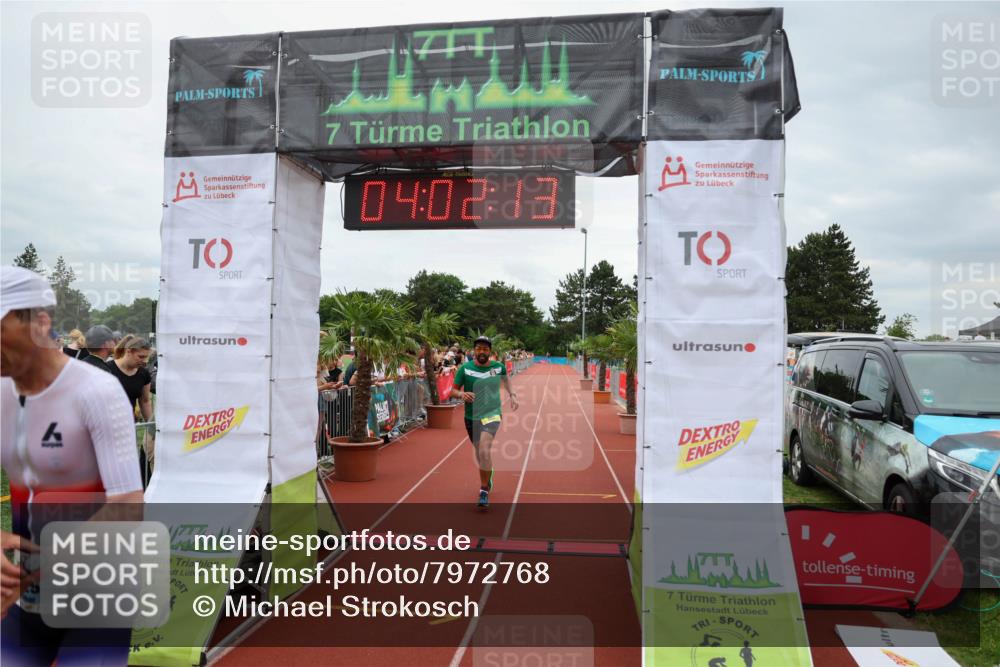 15.06.2025 - 7 Türme Triathlon Michael Strokosch http://msf.ph/oto/7972768 15.06.2025 14:02:13 Ziel 629, 963, 1123, 1142 meine-sportfotos.de