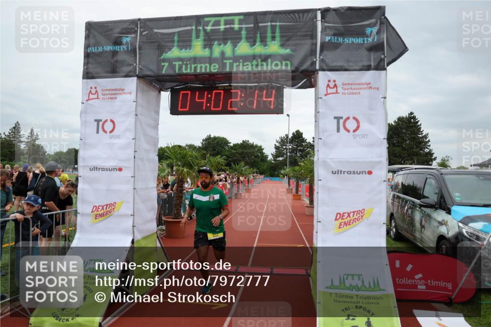 15.06.2025 - 7 Türme Triathlon Michael Strokosch http://msf.ph/oto/7972777 15.06.2025 14:02:13 Ziel 629, 963, 1123, 1142 meine-sportfotos.de