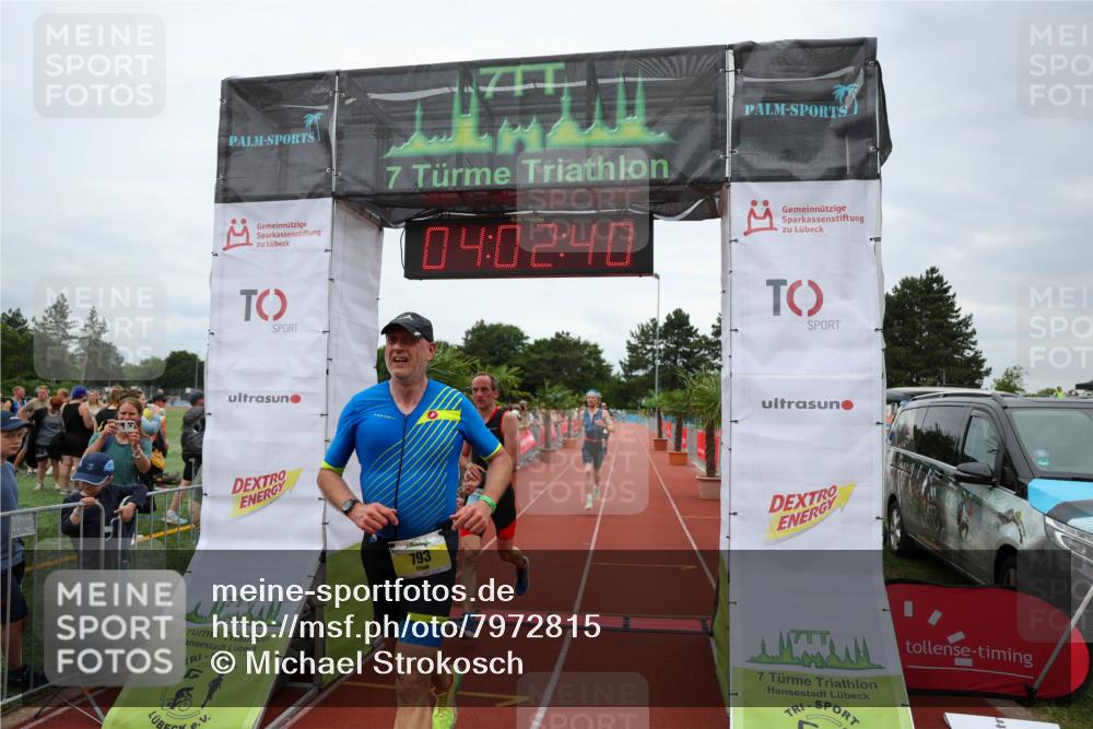 15.06.2025 - 7 Türme Triathlon Michael Strokosch http://msf.ph/oto/7972815 15.06.2025 14:02:40 Ziel 371, 504, 793 meine-sportfotos.de