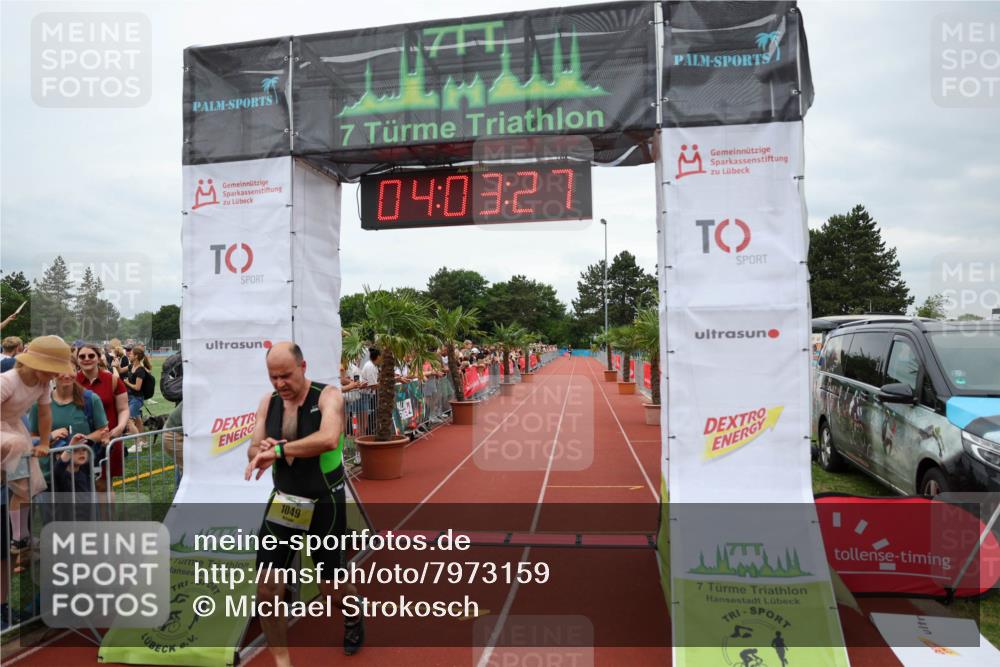 15.06.2025 - 7 Türme Triathlon Michael Strokosch http://msf.ph/oto/7973159 15.06.2025 14:03:27 Ziel 773, 1049 meine-sportfotos.de