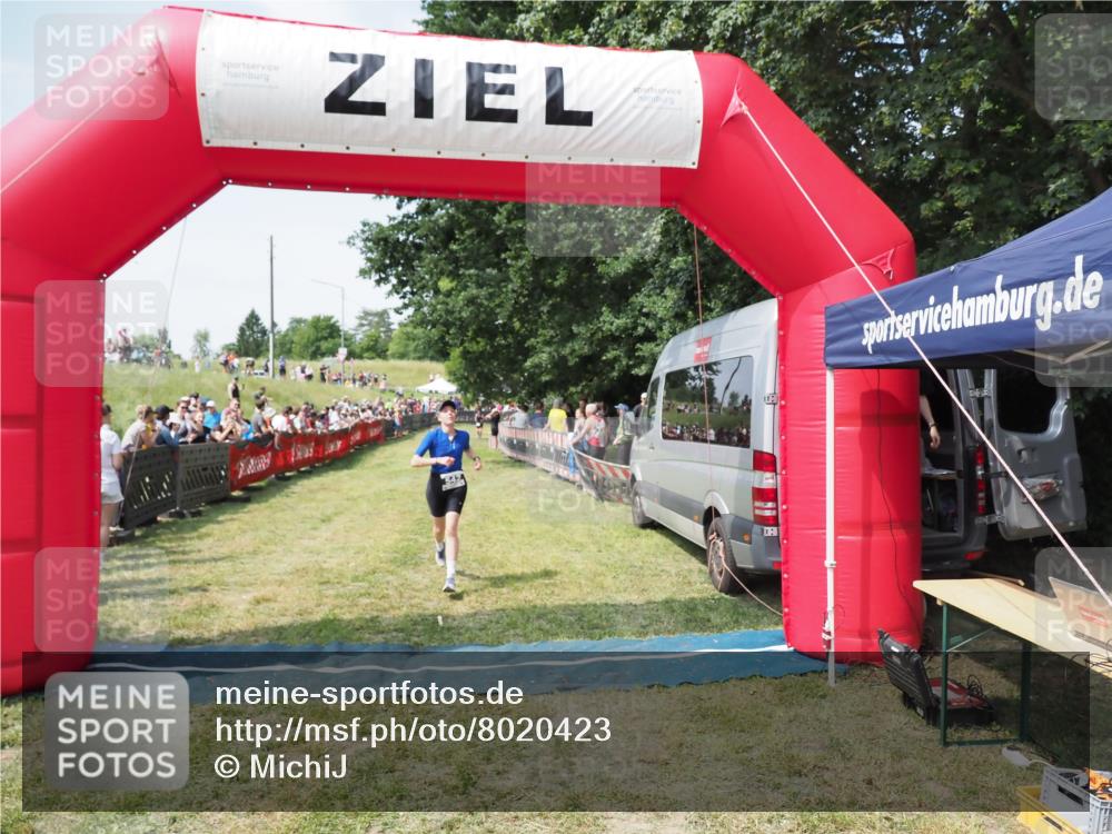 21.06.2025 - 27. Vierlanden-Triathlon MichiJ http://msf.ph/oto/8020423 15.06.2026 11:36:04 Ziel 477, 542 meine-sportfotos.de