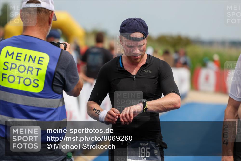 22.06.2025 - Viking Triathlon Michael Strokosch http://msf.ph/oto/8069260 22.06.2025 15:15:17 Ziel 195 meine-sportfotos.de