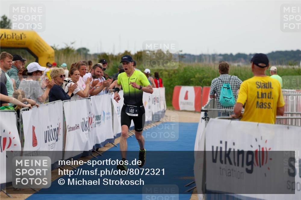 22.06.2025 - Viking Triathlon Michael Strokosch http://msf.ph/oto/8072321 22.06.2025 15:36:47 Ziel 148 meine-sportfotos.de