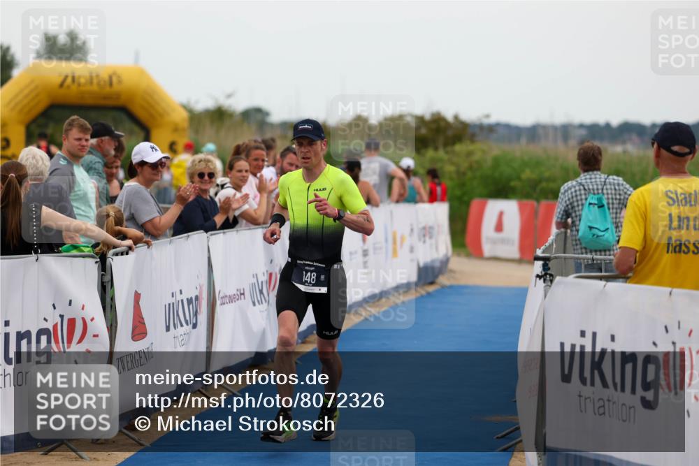 22.06.2025 - Viking Triathlon Michael Strokosch http://msf.ph/oto/8072326 22.06.2025 15:36:48 Ziel 148 meine-sportfotos.de