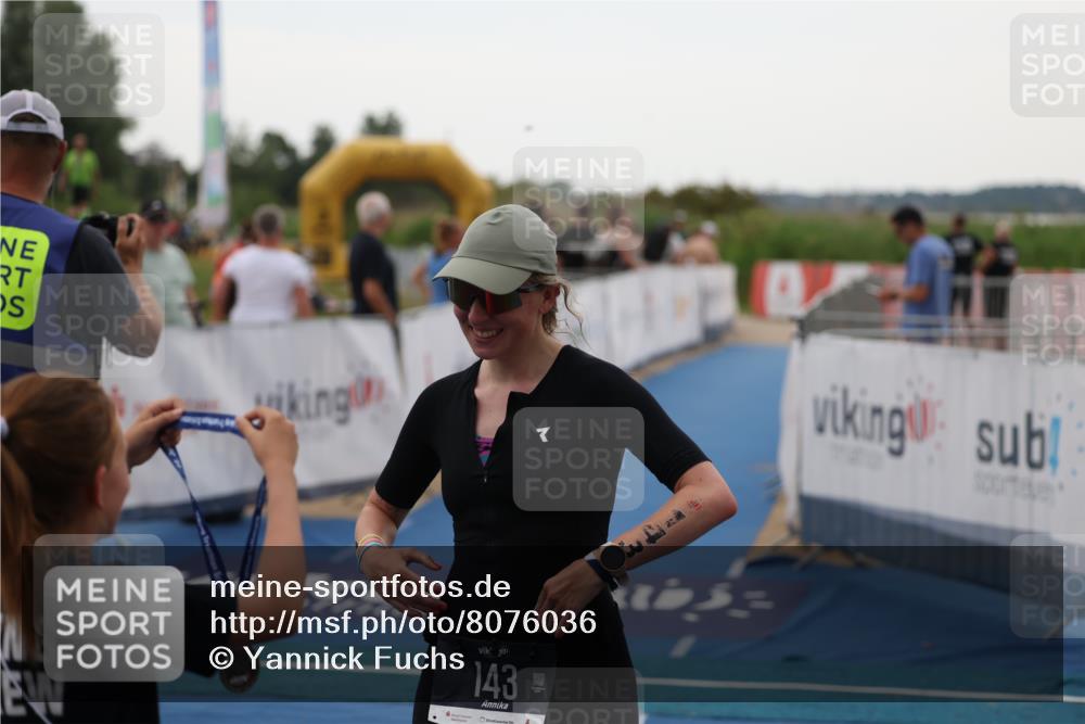 22.06.2025 - Viking Triathlon Yannick Fuchs http://msf.ph/oto/8076036 22.06.2025 16:21:35 Ziel 143 meine-sportfotos.de