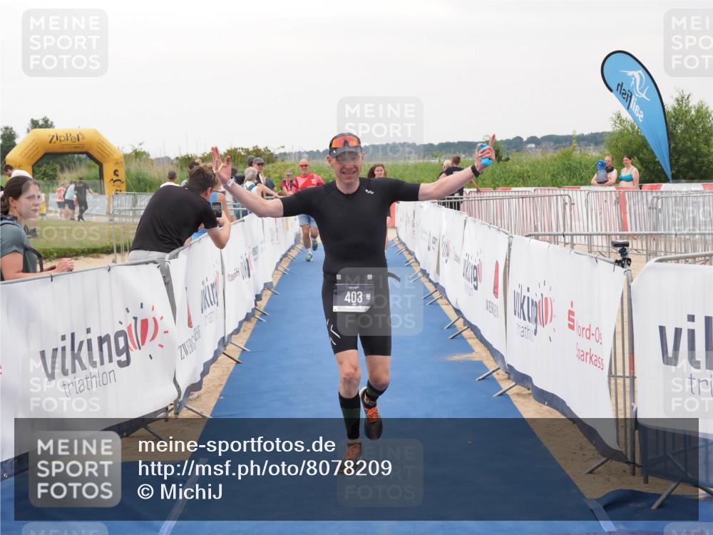 22.06.2025 - Viking Triathlon MichiJ http://msf.ph/oto/8078209 22.06.2025 16:03:03 Ziel 403, 650 meine-sportfotos.de