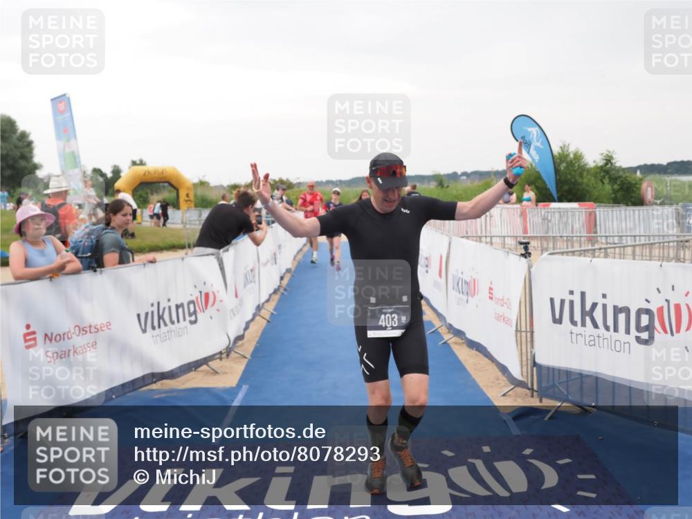 22.06.2025 - Viking Triathlon MichiJ http://msf.ph/oto/8078293 22.06.2025 16:03:04 Ziel 403, 650 meine-sportfotos.de