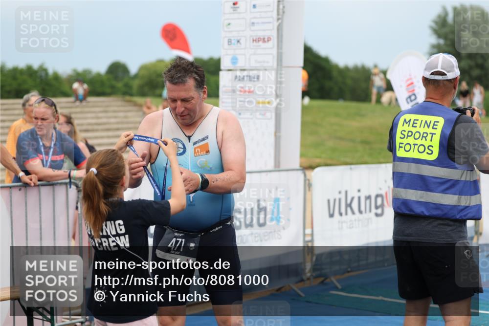 22.06.2025 - Viking Triathlon Yannick Fuchs http://msf.ph/oto/8081000 22.06.2025 17:07:45 Ziel 471 meine-sportfotos.de