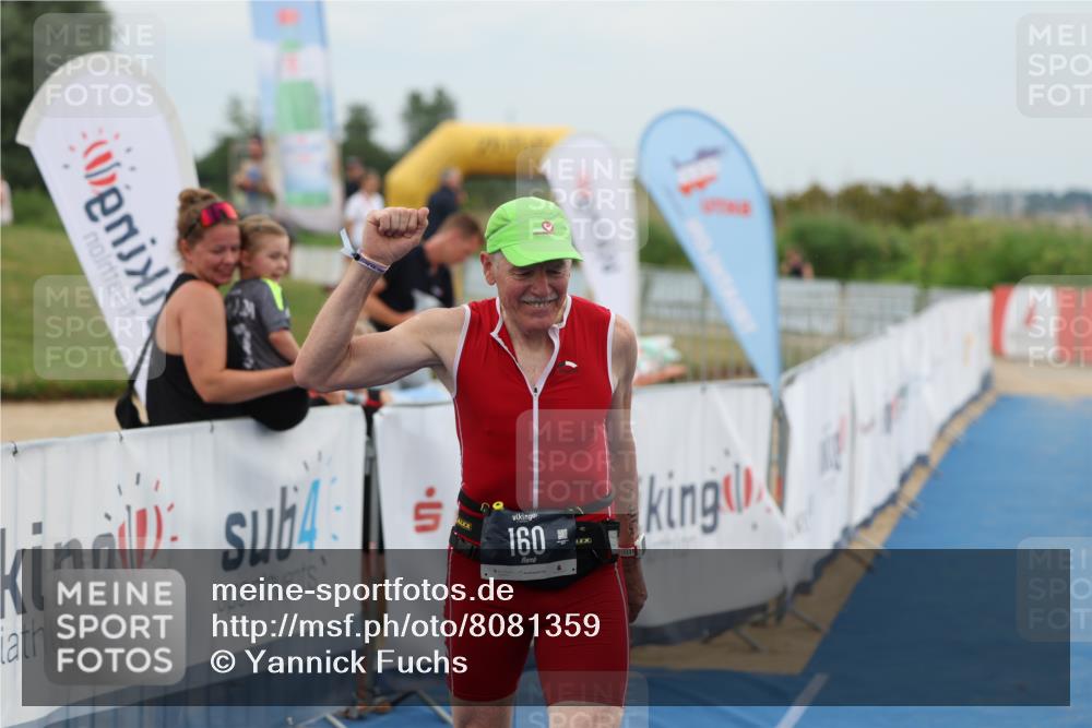 22.06.2025 - Viking Triathlon Yannick Fuchs http://msf.ph/oto/8081359 22.06.2025 17:47:27 Ziel 160 meine-sportfotos.de