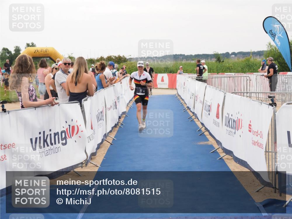 22.06.2025 - Viking Triathlon MichiJ http://msf.ph/oto/8081515 22.06.2025 15:59:02 Ziel 77, 461 meine-sportfotos.de