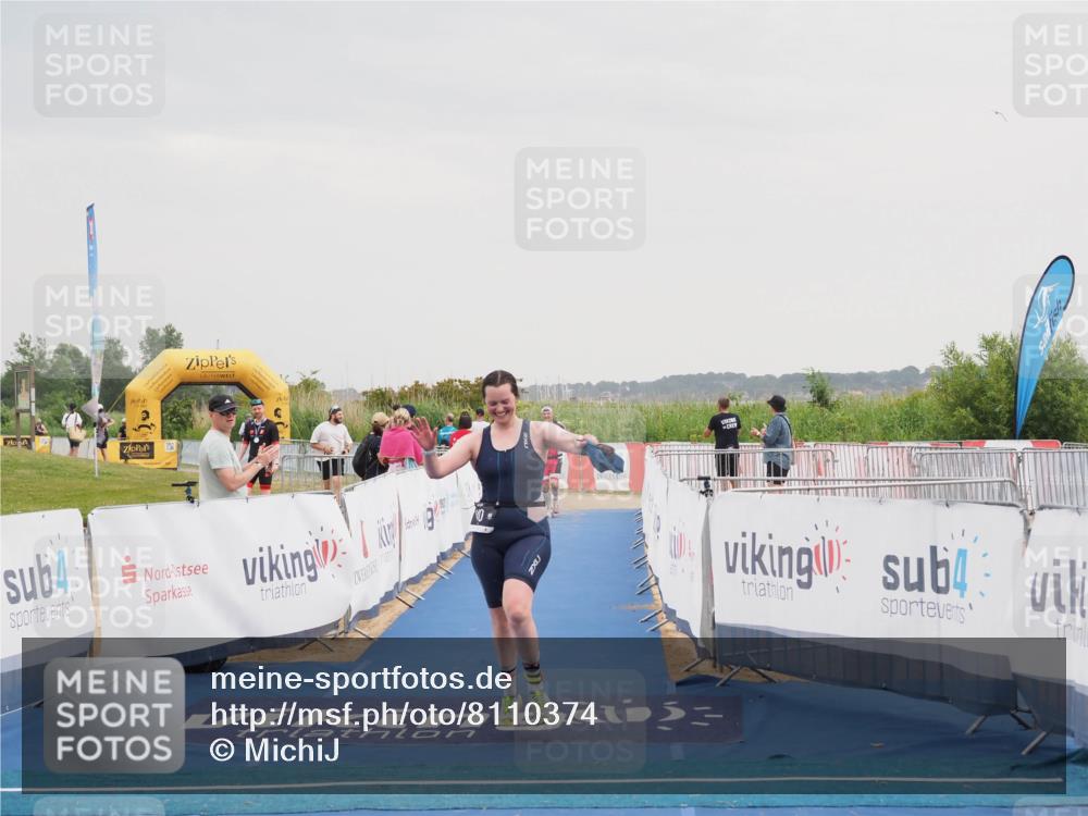 22.06.2025 - Viking Triathlon MichiJ http://msf.ph/oto/8110374 22.06.2025 16:39:19 Ziel 140, 156 meine-sportfotos.de