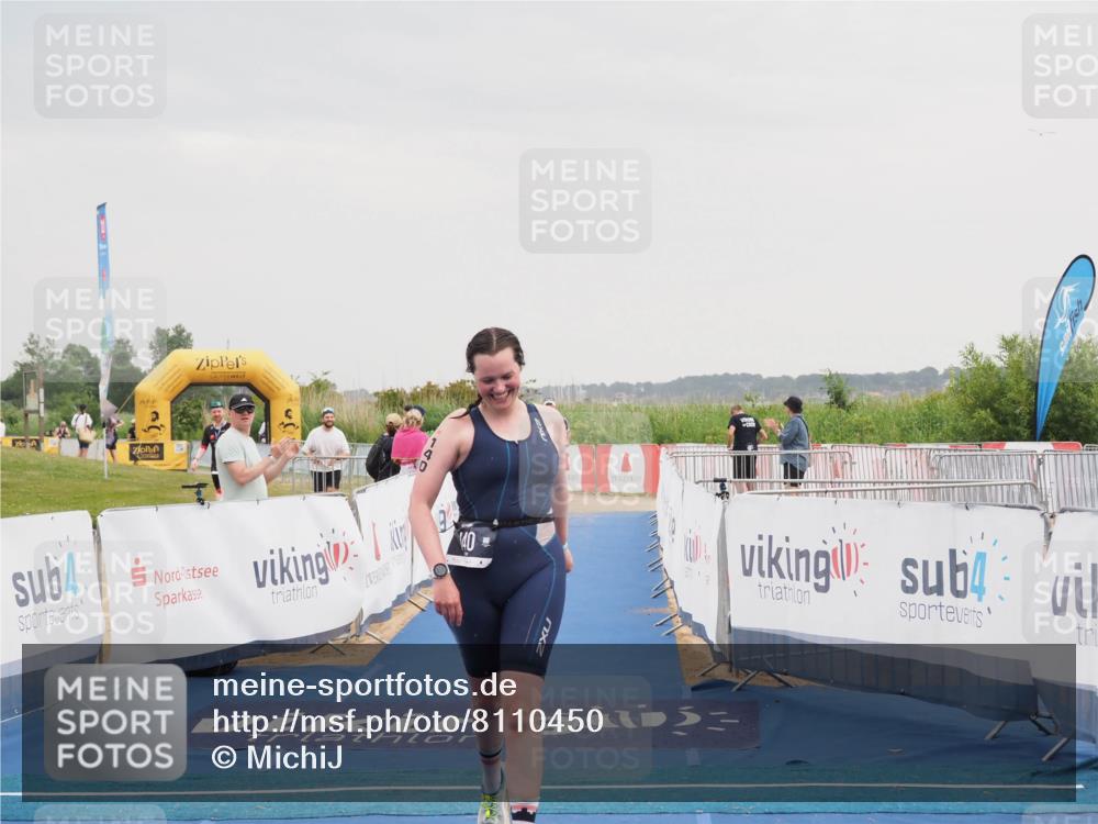 22.06.2025 - Viking Triathlon MichiJ http://msf.ph/oto/8110450 22.06.2025 16:39:20 Ziel 140, 156 meine-sportfotos.de