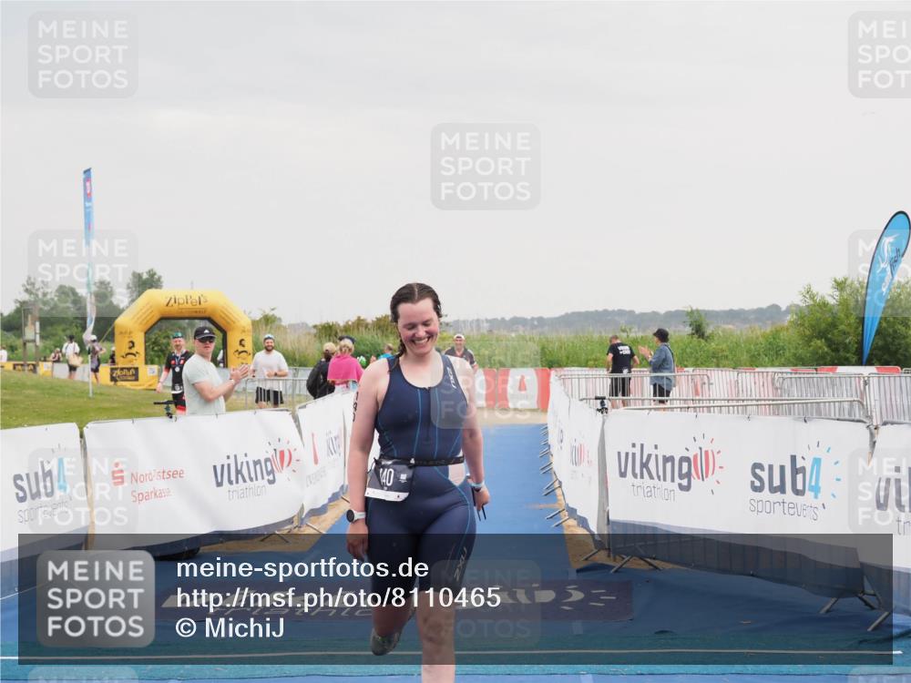 22.06.2025 - Viking Triathlon MichiJ http://msf.ph/oto/8110465 22.06.2025 16:39:20 Ziel 140, 156 meine-sportfotos.de