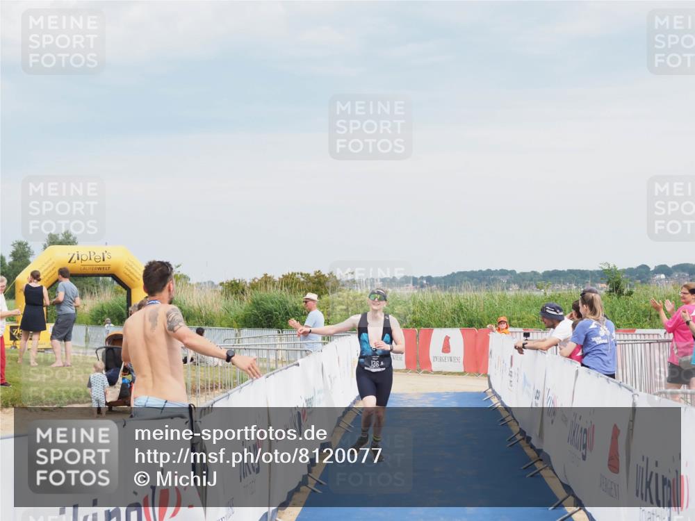 22.06.2025 - Viking Triathlon MichiJ http://msf.ph/oto/8120077 22.06.2025 17:02:51 Ziel 136 meine-sportfotos.de
