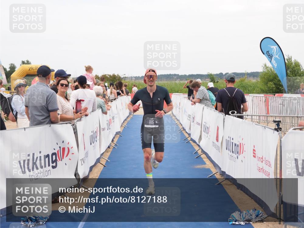 22.06.2025 - Viking Triathlon MichiJ http://msf.ph/oto/8127188 22.06.2025 15:24:26 Ziel 185 meine-sportfotos.de