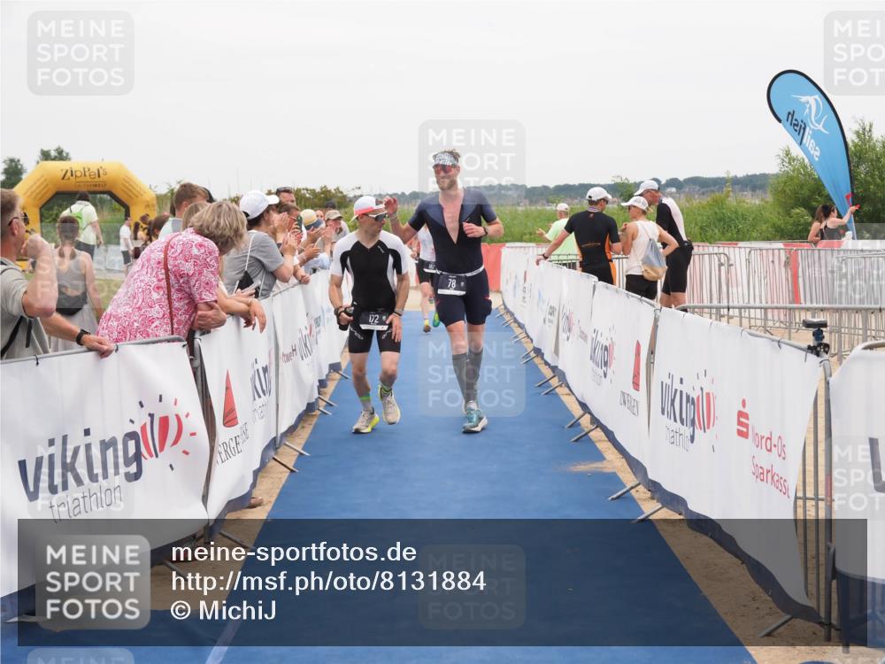 22.06.2025 - Viking Triathlon MichiJ http://msf.ph/oto/8131884 22.06.2025 15:42:15 Ziel 78, 172, 182 meine-sportfotos.de