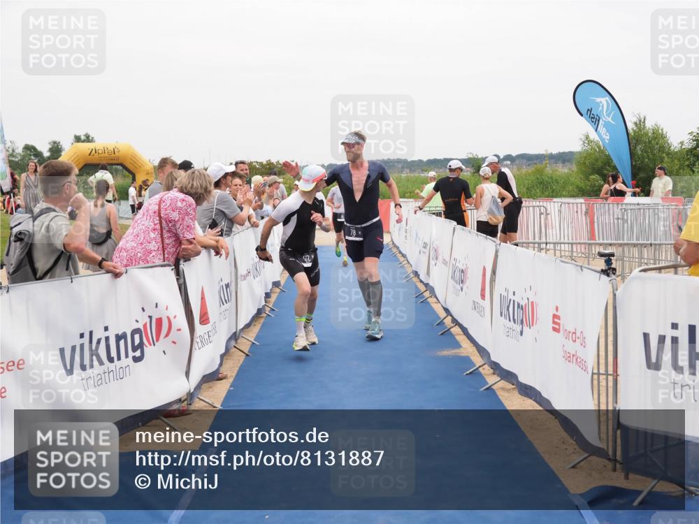 22.06.2025 - Viking Triathlon MichiJ http://msf.ph/oto/8131887 22.06.2025 15:42:16 Ziel 78, 172, 182 meine-sportfotos.de