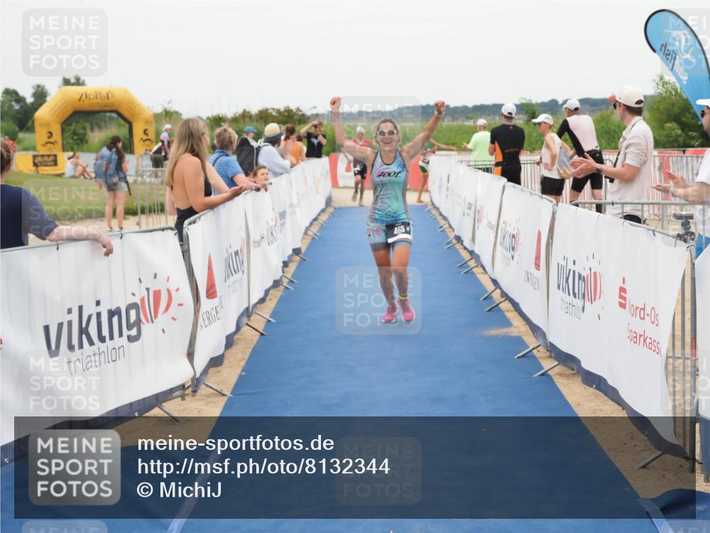 22.06.2025 - Viking Triathlon MichiJ http://msf.ph/oto/8132344 22.06.2025 15:45:04 Ziel 465, 511 meine-sportfotos.de