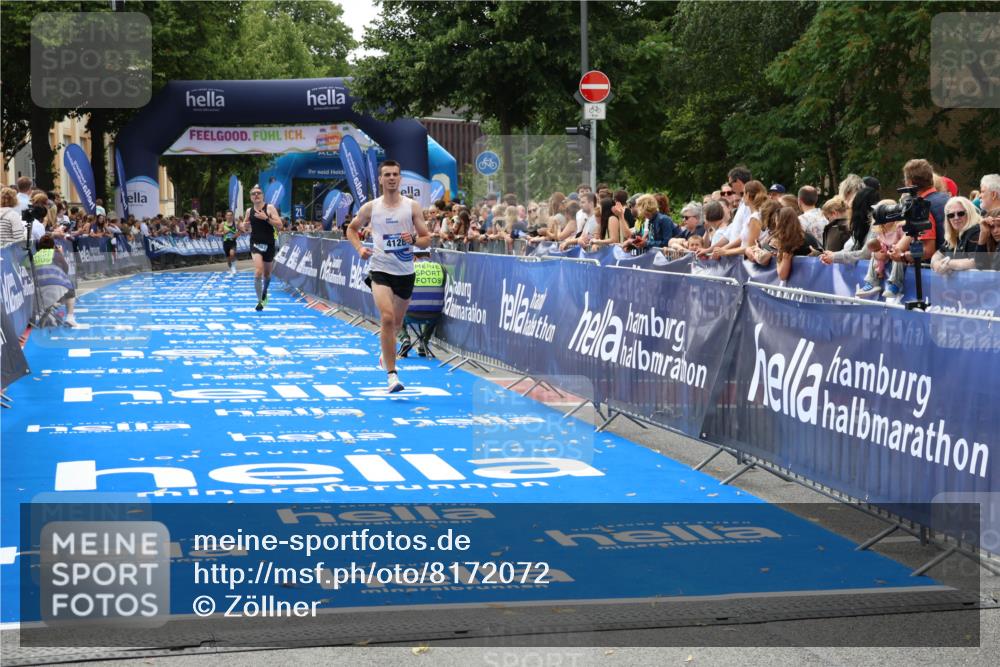 29.06.2025 - hella hamburg halbmarathon Zöllner http://msf.ph/oto/8172072 29.06.2025 10:23:07 Ziel 4128, 7862, 18930 meine-sportfotos.de