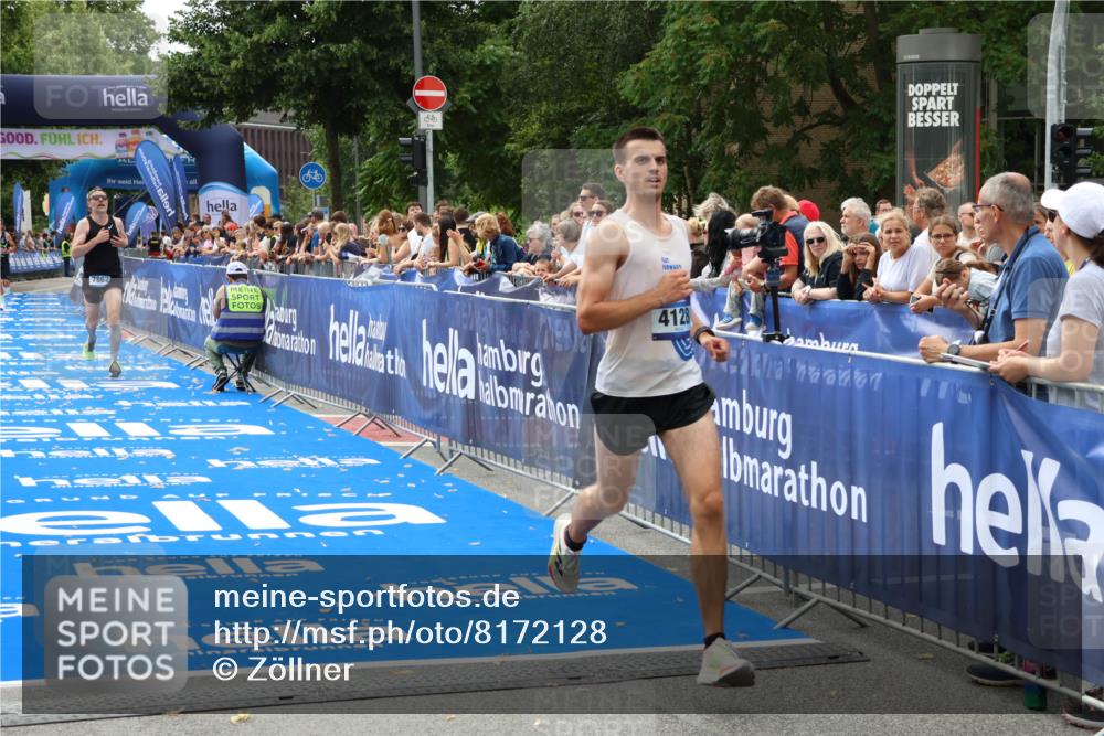 29.06.2025 - hella hamburg halbmarathon Zöllner http://msf.ph/oto/8172128 29.06.2025 10:23:08 Ziel 4128, 7862, 18930 meine-sportfotos.de