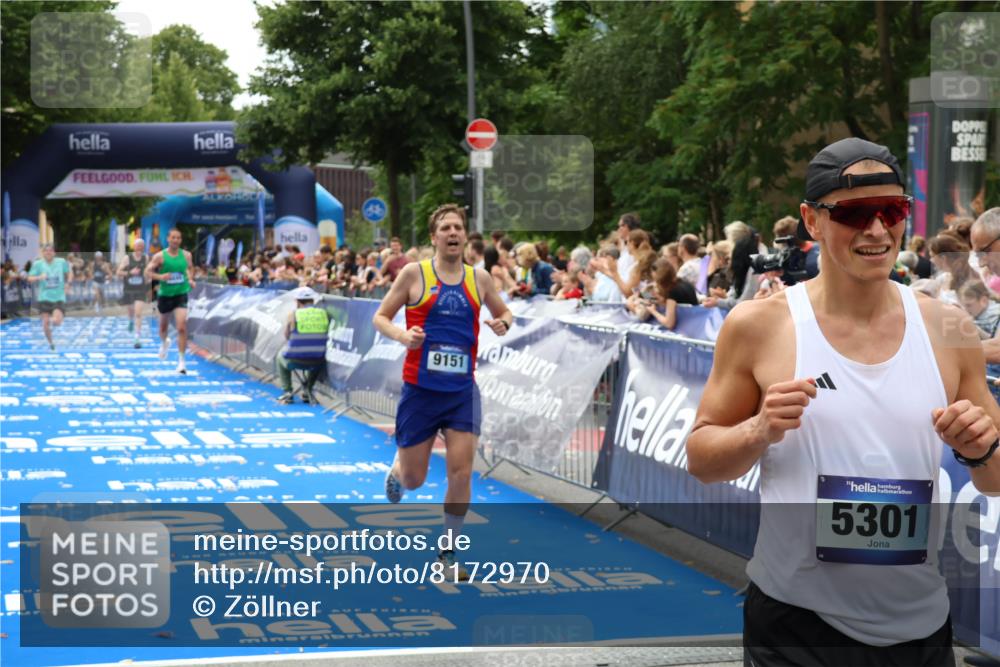 29.06.2025 - hella hamburg halbmarathon Zöllner http://msf.ph/oto/8172970 29.06.2025 10:23:50 Ziel 5301, 6699, 9151, 9447, 10780 meine-sportfotos.de