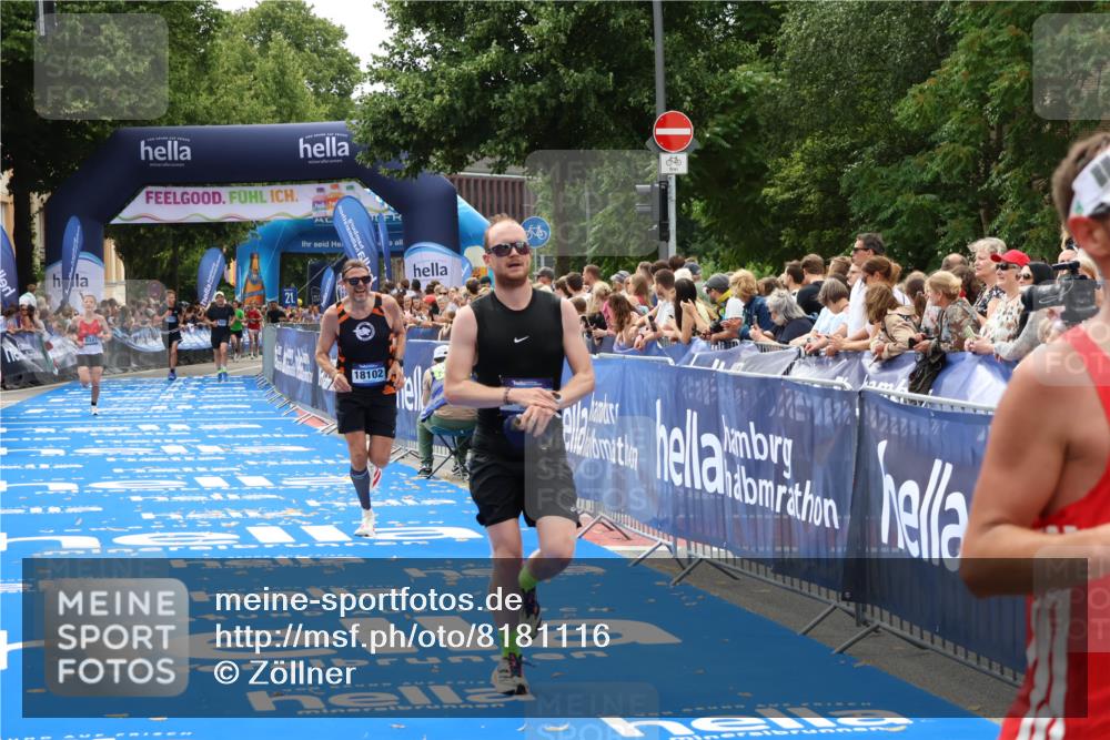 29.06.2025 - hella hamburg halbmarathon Zöllner http://msf.ph/oto/8181116 29.06.2025 10:31:47 Ziel 5187, 13606, 18102 meine-sportfotos.de