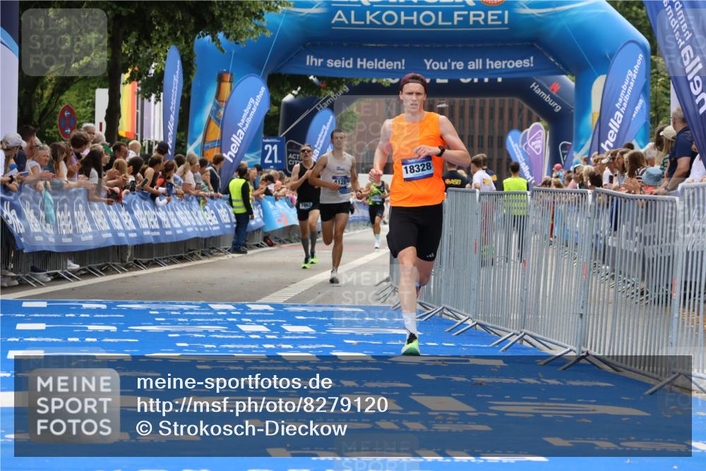 29.06.2025 - hella hamburg halbmarathon Strokosch-Dieckow http://msf.ph/oto/8279120 29.06.2025 10:22:56 Ziel 4128, 7862, 11624, 16548, 18328 meine-sportfotos.de