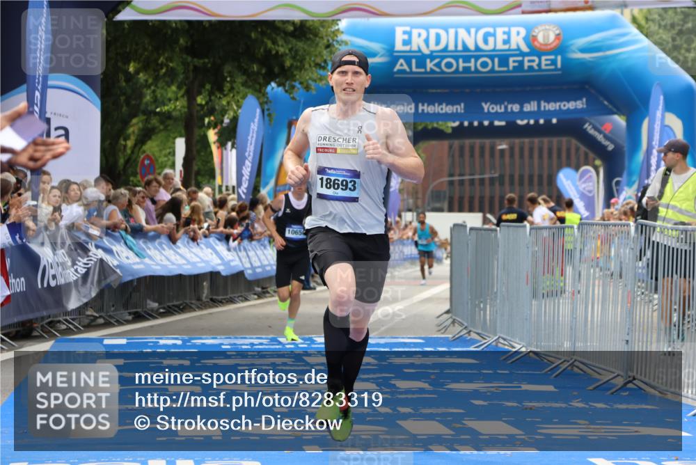 29.06.2025 - hella hamburg halbmarathon Strokosch-Dieckow http://msf.ph/oto/8283319 29.06.2025 10:22:08 Ziel 10650, 16068, 17886, 18693 meine-sportfotos.de