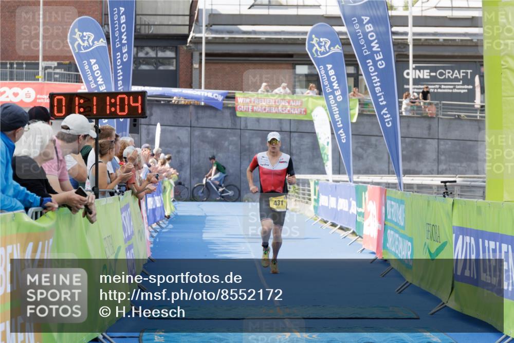 10.08.2025 - GEWOBA Citytriathlon Bremen H.Heesch http://msf.ph/oto/8552172 10.08.2025 11:14:45 Ziel 431 meine-sportfotos.de