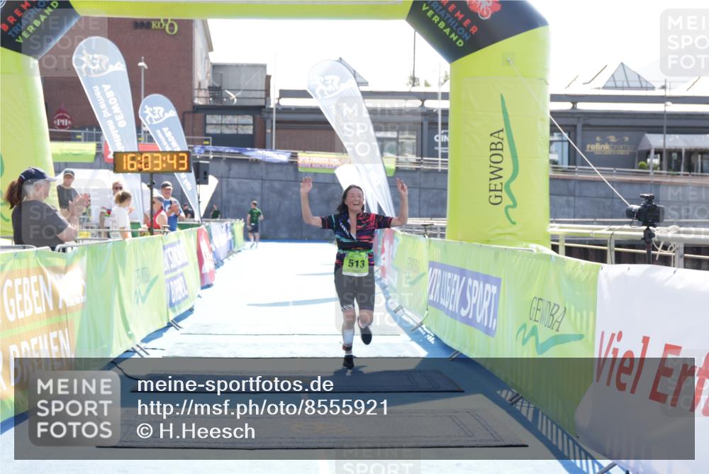 10.08.2025 - GEWOBA Citytriathlon Bremen H.Heesch http://msf.ph/oto/8555921 10.08.2025 16:03:47 Ziel 513 meine-sportfotos.de