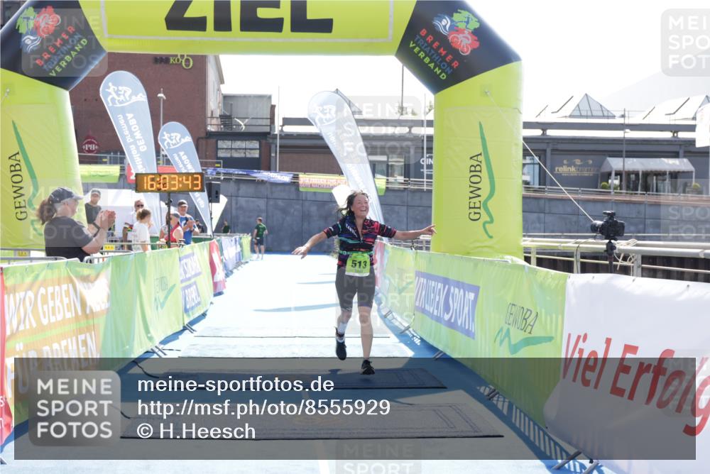 10.08.2025 - GEWOBA Citytriathlon Bremen H.Heesch http://msf.ph/oto/8555929 10.08.2025 16:03:47 Ziel 513 meine-sportfotos.de