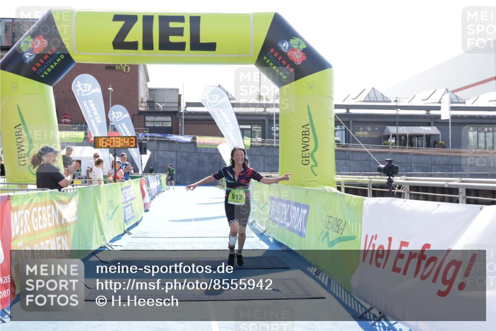 10.08.2025 - GEWOBA Citytriathlon Bremen H.Heesch http://msf.ph/oto/8555942 10.08.2025 16:03:47 Ziel 513 meine-sportfotos.de