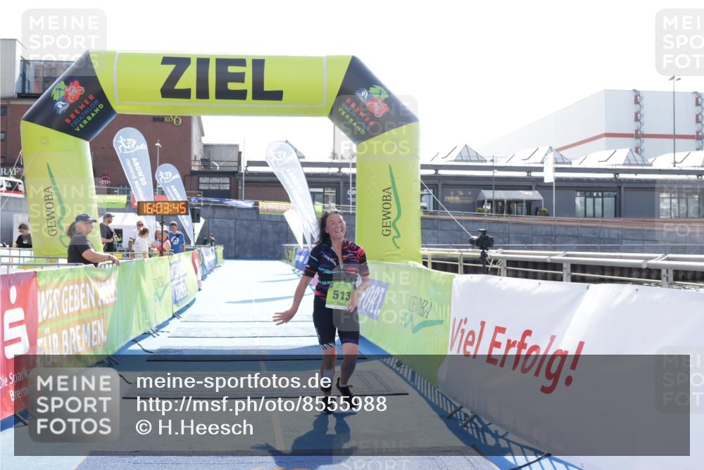 10.08.2025 - GEWOBA Citytriathlon Bremen H.Heesch http://msf.ph/oto/8555988 10.08.2025 16:03:49 Ziel 513 meine-sportfotos.de