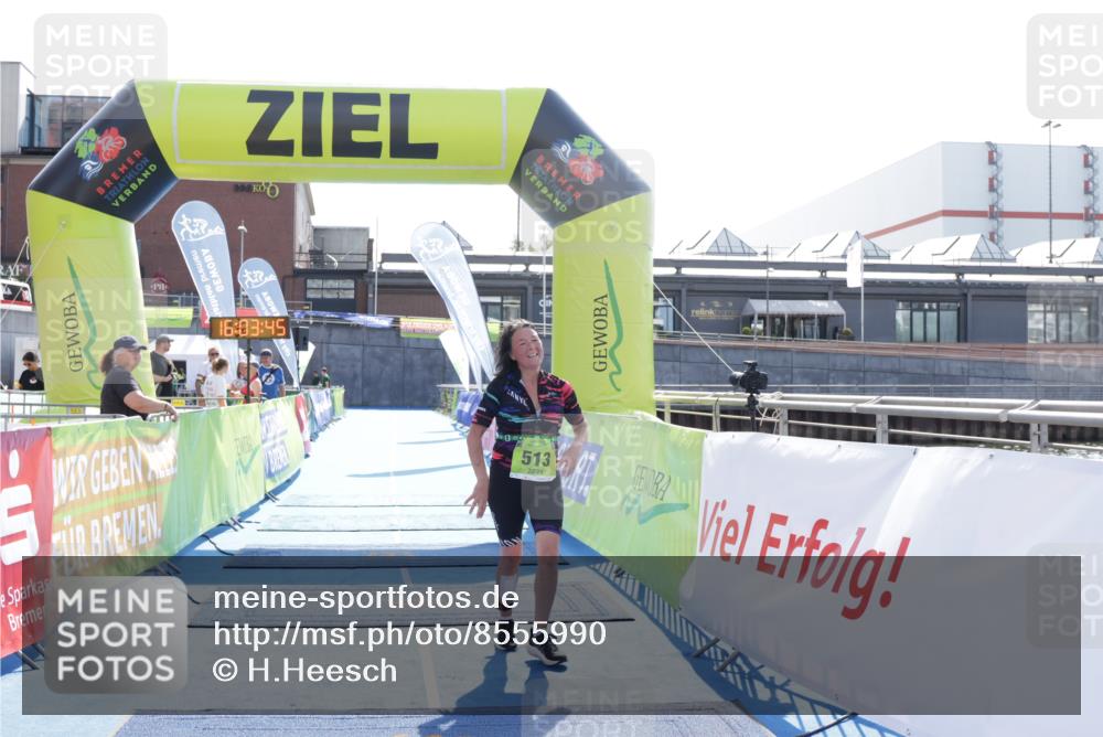 10.08.2025 - GEWOBA Citytriathlon Bremen H.Heesch http://msf.ph/oto/8555990 10.08.2025 16:03:49 Ziel 513 meine-sportfotos.de