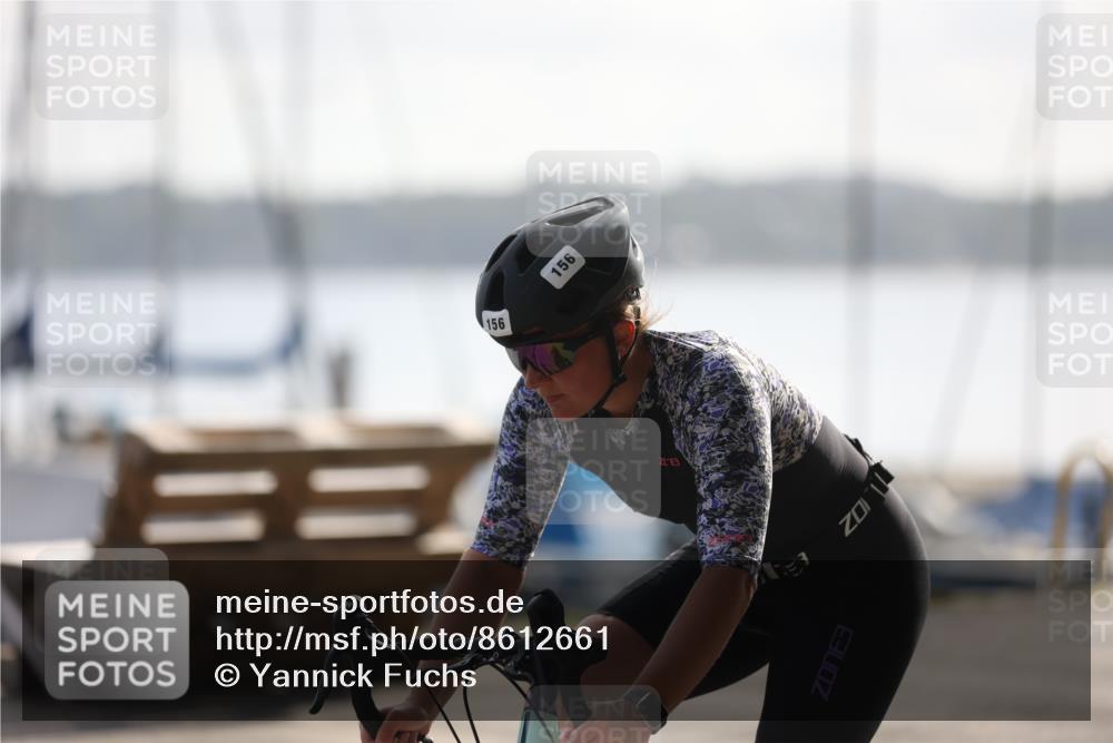 17.08.2025 - KN Förde Triathlon 2025 Yannick Fuchs http://msf.ph/oto/8612661 17.08.2025 10:04:48 Radfahren 156, 216, 231, 170, 176 meine-sportfotos.de